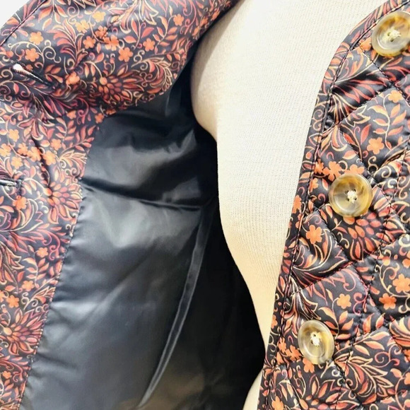 NWT CROFT & BARROW Women Button Down Quilted Vines Pattern Jacket Lightweight PM - Picture 5 of 15
